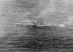Yasoshima being attacked by US carrier aircraft west of Luzon, Philippine Islands, 25 Nov 1944, photo 2 of 3