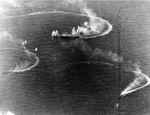 Zuikaku and two destroyers at the Battle of the Philippine Sea, Jun 1944
