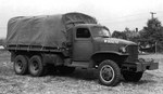 Early GMC CCKW 2 1/2-ton 6x6 closed cab long wheel base transport with winch, Pontiac, Michigan, United States, 1940