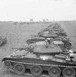 Covenanter tanks of 28th Armoured Brigade, British 9th Armoured Division on parade at Barton Mills near Newmarket in Suffolk, England, United Kingdom, 17-18 June 1942
