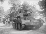 Cruiser Mk IV tanks of British 3rd Royal Tank Regiment on exercise in East Anglia, England, United Kingdom, 3 Sep 1940, photo 1 of 2
