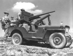 Willys MB vehicle armed with 37-mm gun and its crew, Newfoundland, 1942