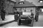 Hermann Göring greeting a SS officer at his Carinhall residence, Schorfheide forest, Germany, 1939-1945