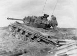 M46 Patton medium tank of US 1st Marine Tank Battalion, Korea, Dec 1952