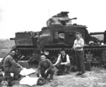 M3 medium tank number 309490 of D Company, 2nd Battalion, 13th Armored Regiment, US 1st Division at Souk el Arba, Tunisia, 23 Nov 1942, photo 2 of 3