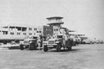 M3A1 Scout Cars at Lydda Airport (now Ben Gurion International Airport), Lydda (Lod), Israel, Jul 1948