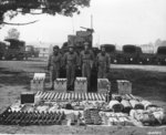 M3 light tank, crew, and supplies at Fort Benning, Georgia, United States, 18 Dec 1941; Three of the men were L. D. Sample, Harold Postner, and Pelak Gilley