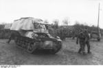 Unloading a Marder I tank destroyer from a train car, Belgium or France, 1943-1944, photo 05 of 10