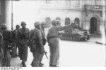 German paratroopers in Rome, Italy, Sep 1943; note Marder II tank destroyer in background
