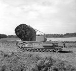 Churchill AVRE vehicle with fascine, of UK 79th (Experimental) Armored Division Royal Engineers, 6 Sep 1943