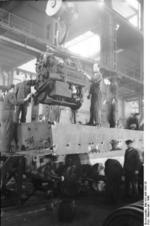 Tiger I heavy tanks being built in a factory in Germany, 1944, photo 06 of 16