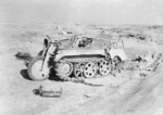 Abandoned SdKfz 2 Kettenkrad vehicle near Mersa Matruh, Egypt, Nov 1942