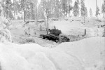 Soviet T-26 M1937 tank east of the Kollaa River in northern Russia, 17 Dec 1939