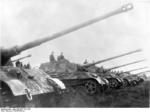 Tiger II heavy tanks at rest, 1944-1945
