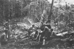 105mm Howitzer M2A1 crew of US 152nd Field Artillery Battalion on New Georgia, Solomon Islands, 1943