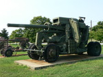 120 mm Gun M1 anti-aircraft weapon on display at the United States Army Ordnance Museum, Maryland, United States, 14 Aug 2007; photo 2 of 3