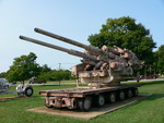12.8 cm Flakzwilling 40 anti-aircraft gun on display at the United States Army Ordnance Museum, Maryland, United States, 14 Aug 2007