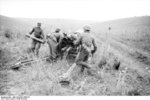 German troops setting up a 15 cm NbW 41 rocket launcher, near Kursk, Russia, summer 1943, photo 4 of 4