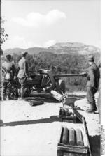 German 7.5 cm PaK 40 gun position in Albania, Sep 1943