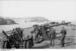 German 8.8 cm FlaK 36 anti-aircraft battery on the French coast, 1942, photo 1 of 3
