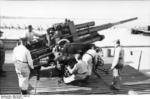 8.8 cm FlaK anti-aircraft gun on the French coast, operated by the German Luftwaffe, circa 1942-1943, photo 2 of 3