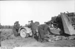 German Army 8.8 cm FlaK gun in the field, northern Russia, winter of 1943-1944, photo 3 of 4