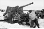 German troops dismantling an 8.8 cm FlaK gun, northern Russia, winter of 1943-1944
