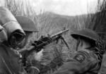 Polish commando troops exercising in Scotland, United Kingdom, 1943; note Bren light machine gun without magazine