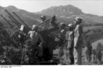 German Flakvierling 38 anti-aircraft gun and crew at Florenz/Ravenna, Italy, 1944