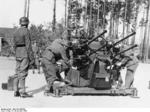 Troops of the German Großdeutschland Division being trained on the usage of a 2 cm Flakvierling 38 anti-aircraft mount, 5 Nov 1943, photo 2 of 2