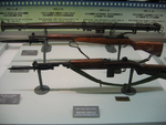 Korean War-era South Korean M1 Garand and M1 Carbine rifles on display at the Yongsan War Memorial, Seoul, Korea, 1 Jun 2006