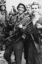 Polish resistance fighters Edward Mortko, Bernard Zieliński, Zbigniew Maliński, and Kazimierz Zagórski of 