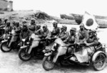 Unidentified Japanese military motorcycles with Type 11 machine guns, date unknown