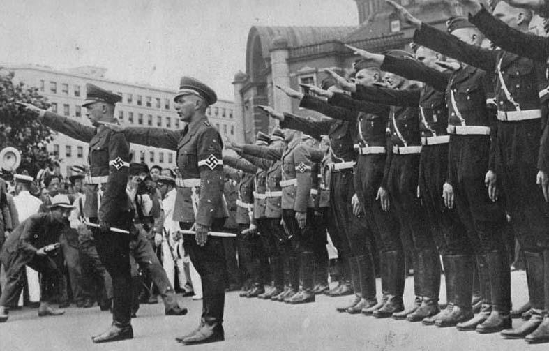 Hitler Youth members on parade during a visit to Japan, fall 1938, photo 1 of 2