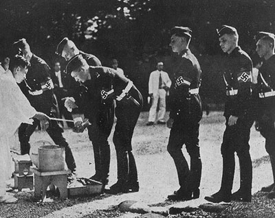 Hitler Youth members visiting the Meiji Shrine, Tokyo, Japan, Sep 1938, photo 2 of 2