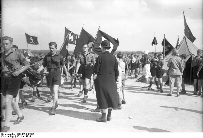 Members of the Hitler Youth at Tempelhofer Feld, Berlin, Germany, 10 Jun 1934
