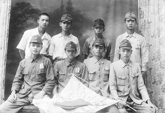 Young ethnic Chinese from Taiwan being drafted for Japanese military service, 1940s