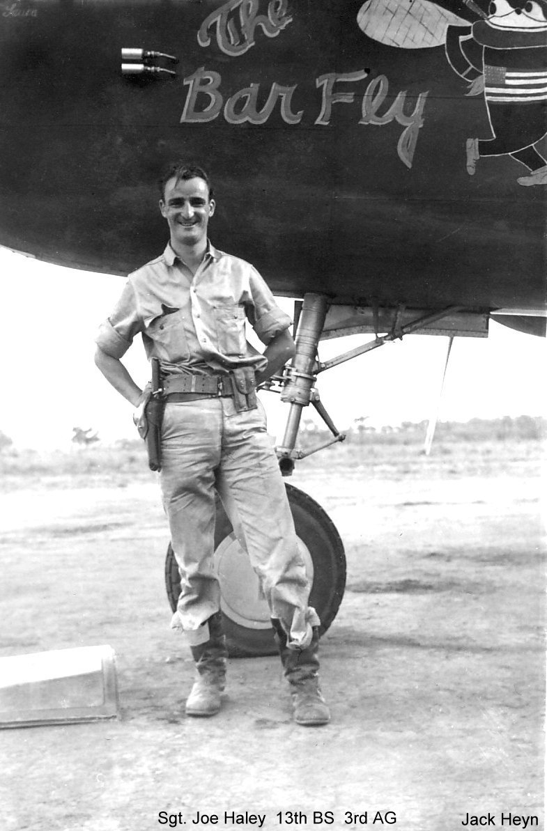 Bombardier Sergeant Joe Haley of 13th Bomb Squadron of USAAF 3rd Bomb Group, Charters Towers, Australia, early 1942