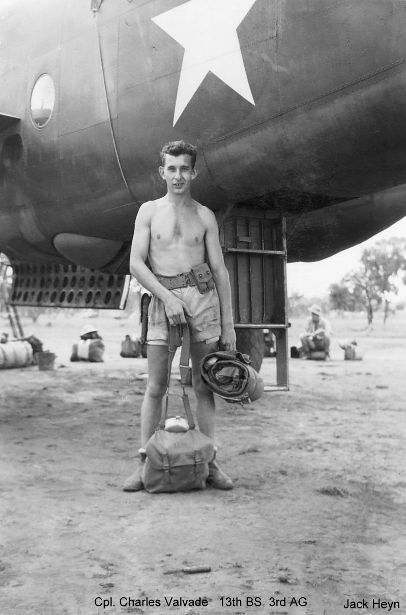 Radioman-gunner Corporal Charles Valade of 13th Bomb Squadron of USAAF 3rd Bomb Group at Charters Towers, Australia, early 1942