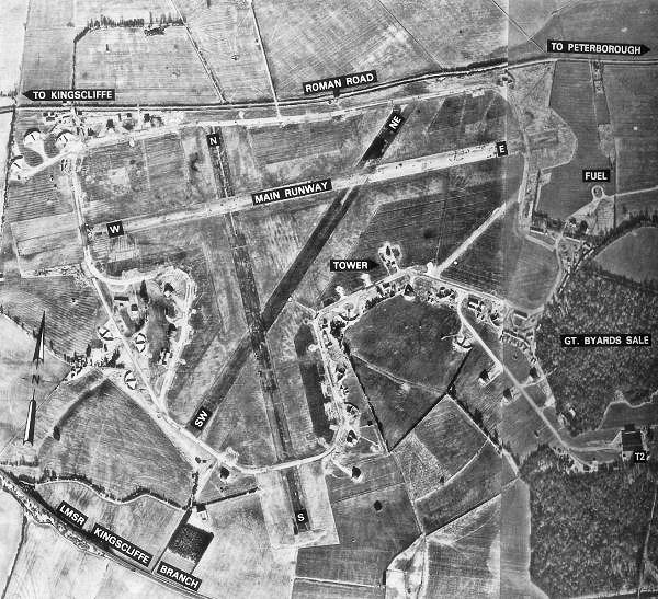 [Photo] Aerial View Of RAF Kings Cliffe Airfield, England, United ...