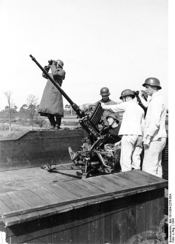 German anti-aircraft outpost in France, 1941