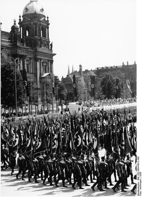 German Nazi parade in Lustgarten, Berlin, Germany, 1936