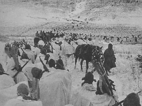 Troops of the Japanese Kwantung Army on exercise, northeastern China, 1941, photo 1 of 2