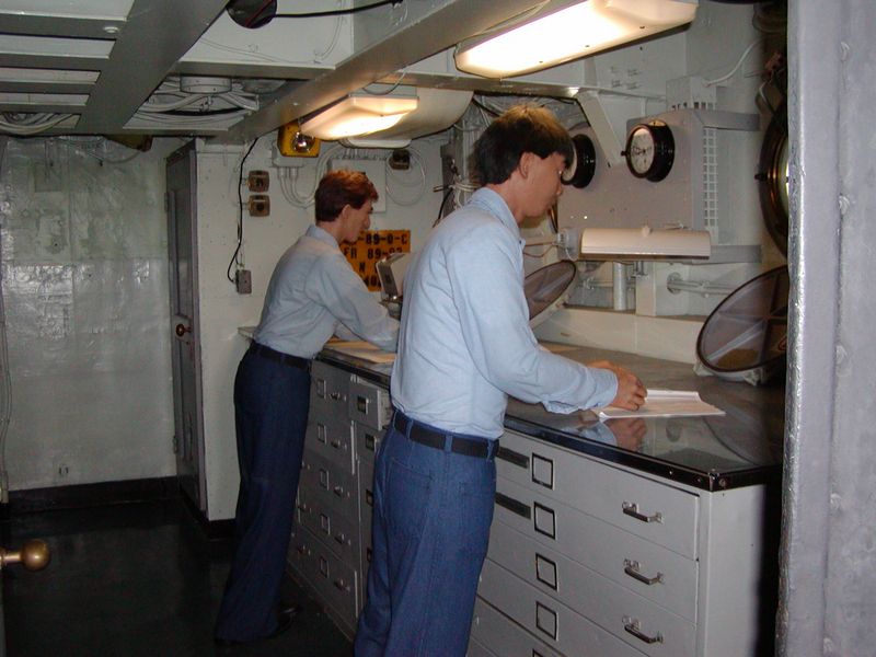 Battleship New Jersey's chart room, 14 Jun 2004