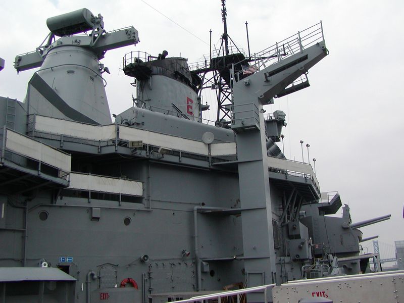 Battleship New Jersey's superstructure, 14 Jun 2004