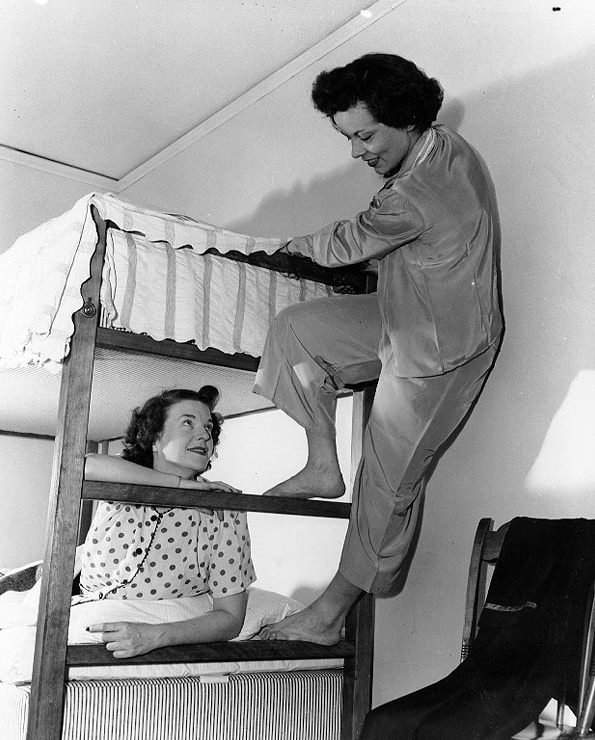 WAVES in double bunks in their barracks, circa 1943