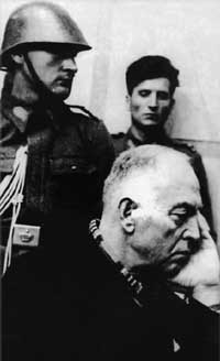Antonescu at his trial, May 1946