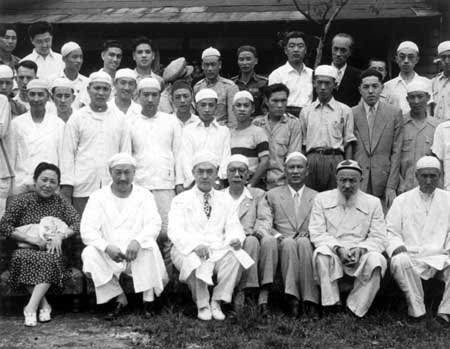 Bai Chongxi visiting family in Guangxi Province, China, late 1946