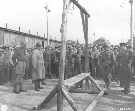American generals touring Ohrdruf Concentration Camp, Gotha, Germany, 12 Apr 1945, photo 3 of 3