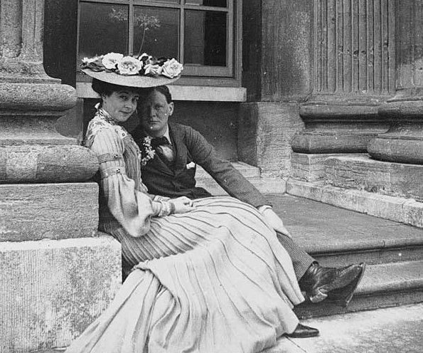 Consuelo Vanderbilt and Winston Churchill at Blenheim Palace, Woodstock, England, United Kingdom, 1902